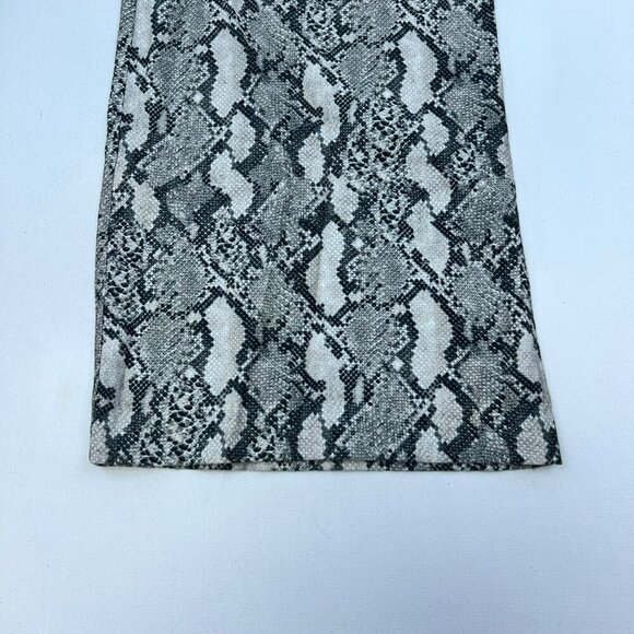 H&M Womens Snake Print Wide Leg Pants Lightweight Gray Size 6 Pockets - Picture 5 of 9